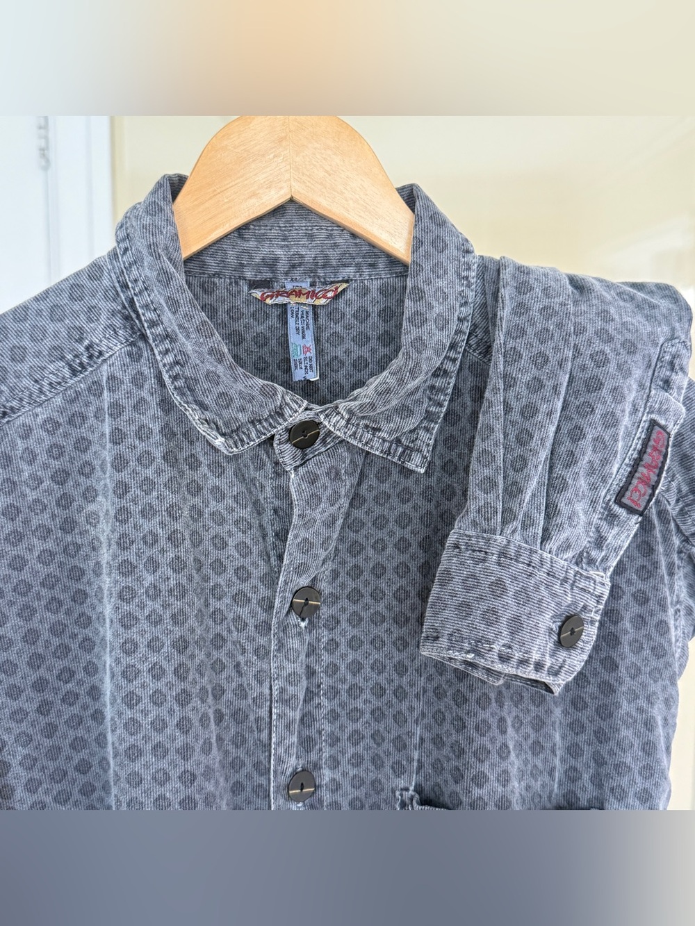 Men's Size Medium 90s Gramicci Geometric Medallion Print Vintage Corduroy Shirt